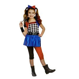 Girls M (7/8) Harlequin Complete Halloween Costume
